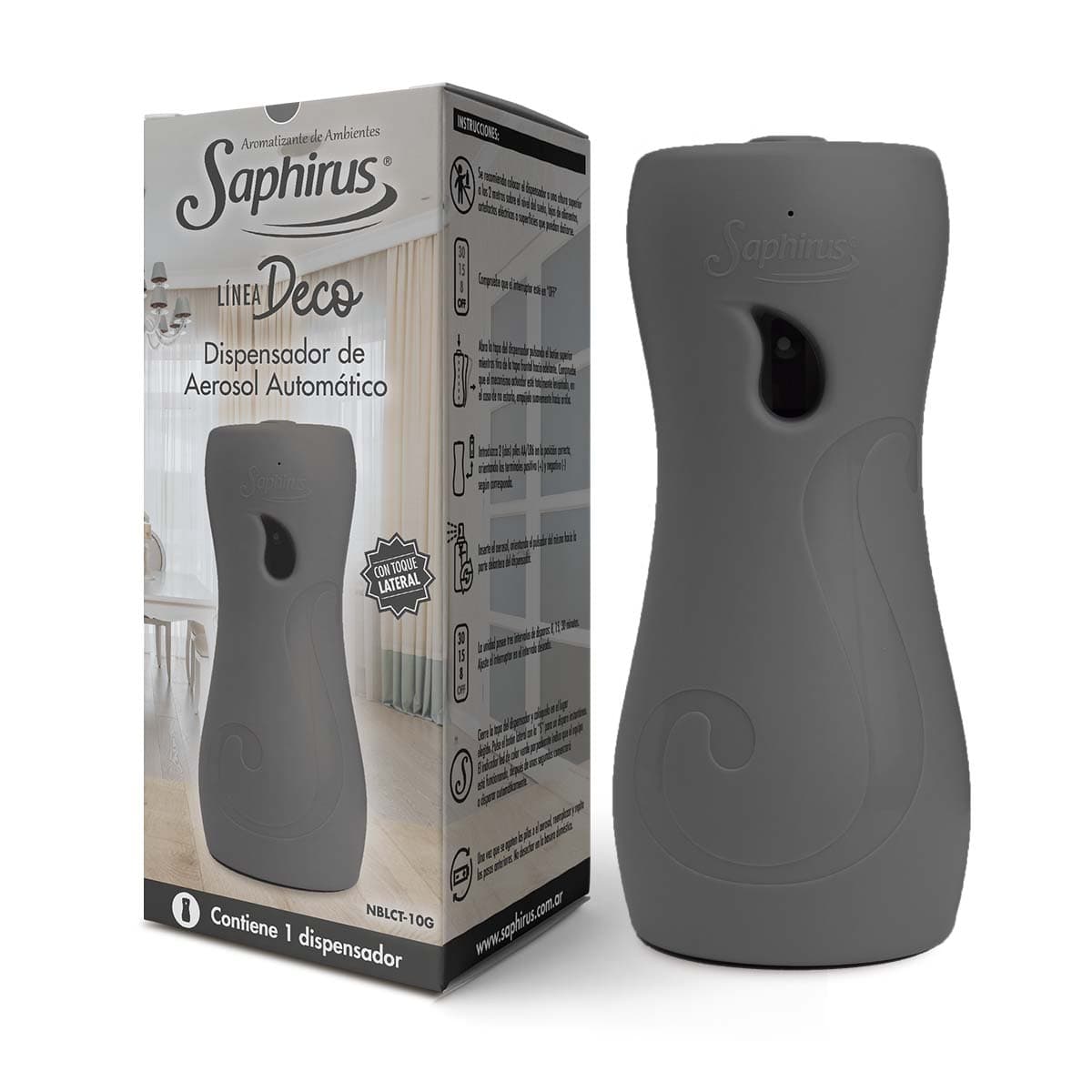 Aromatizador analogico gris con toque