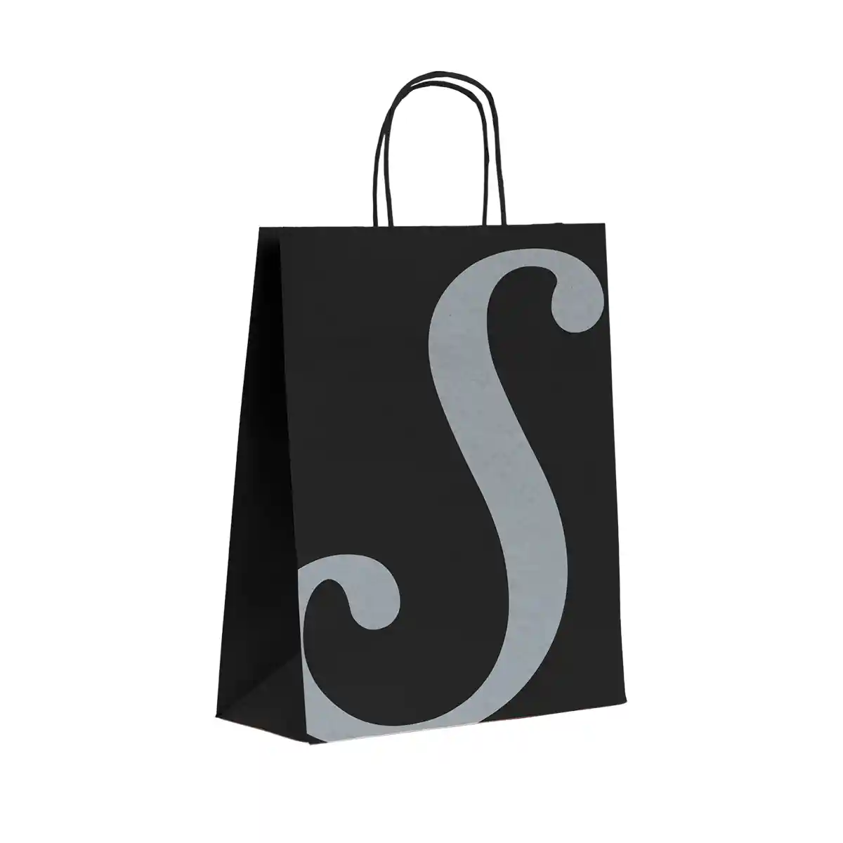 Bolsa de papel 22x10x30cm - institucional negra s