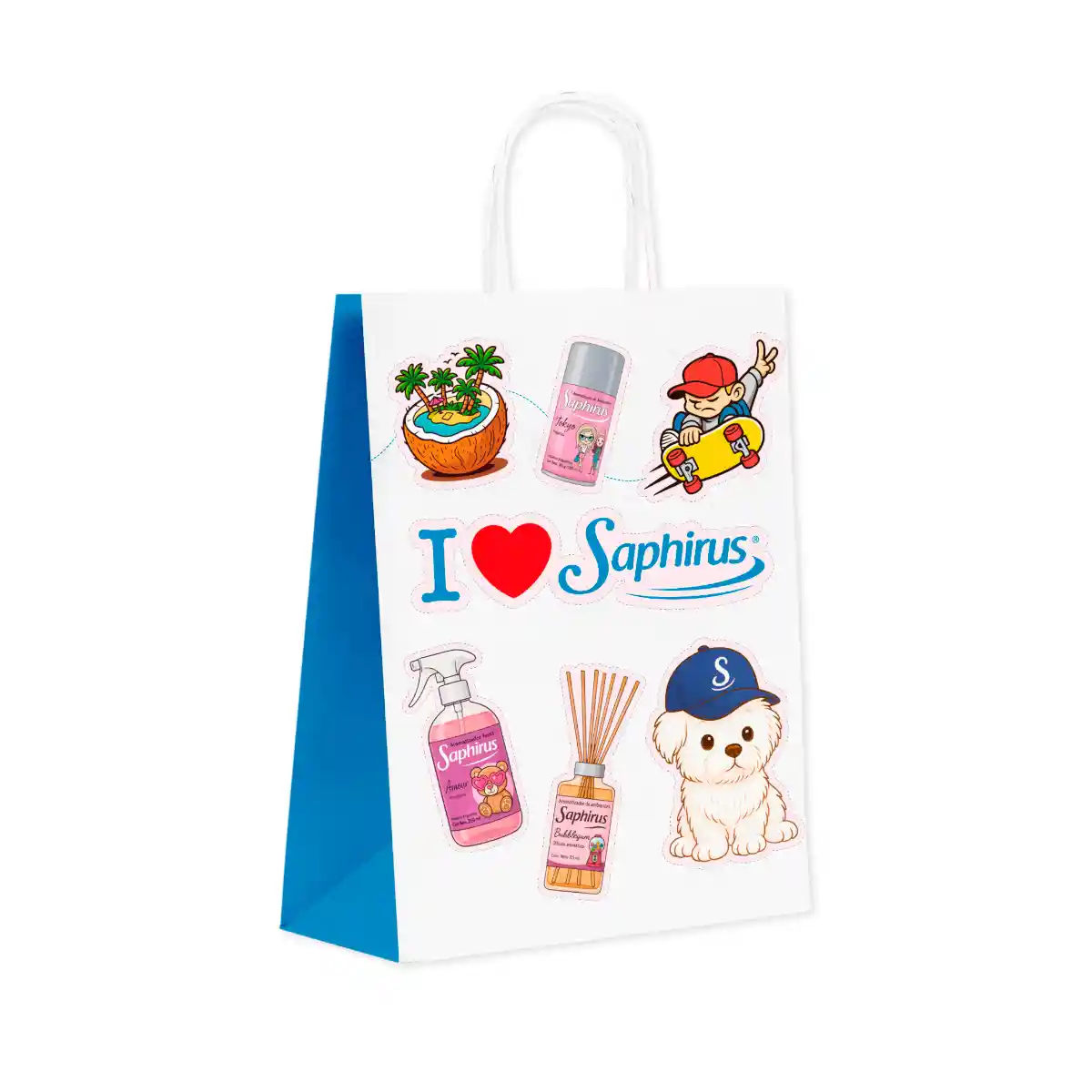 Bolsa de papel 22x10x30cm - stickers